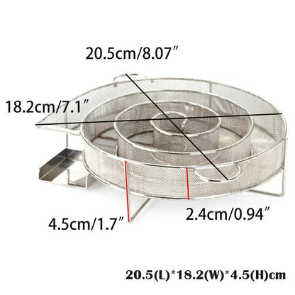 Stainless Steel BBQ Smoke Generator Rack - Cold Smoking Grill Accessory for Outdoor Barbecue