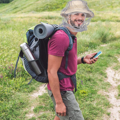Outdoor Fishing Cap with Mosquito Net: Bug Mesh Head Protector Hat for Camping, Travel, Hiking - Garden Supplies Included