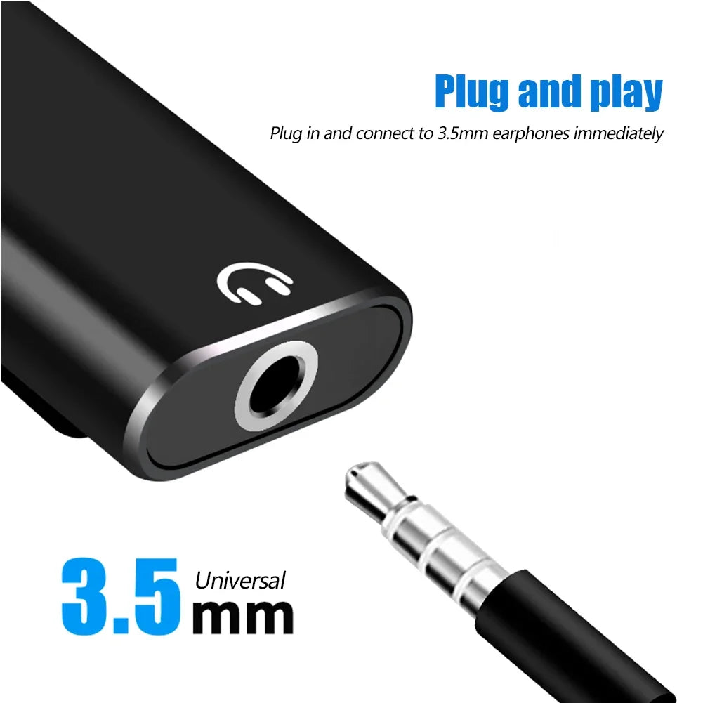 Type-C to 3.5mm Jack Adapter – Audio Splitter for Xiaomi, Huawei, USB-C Headphone Cable & Charger AUX Adapter