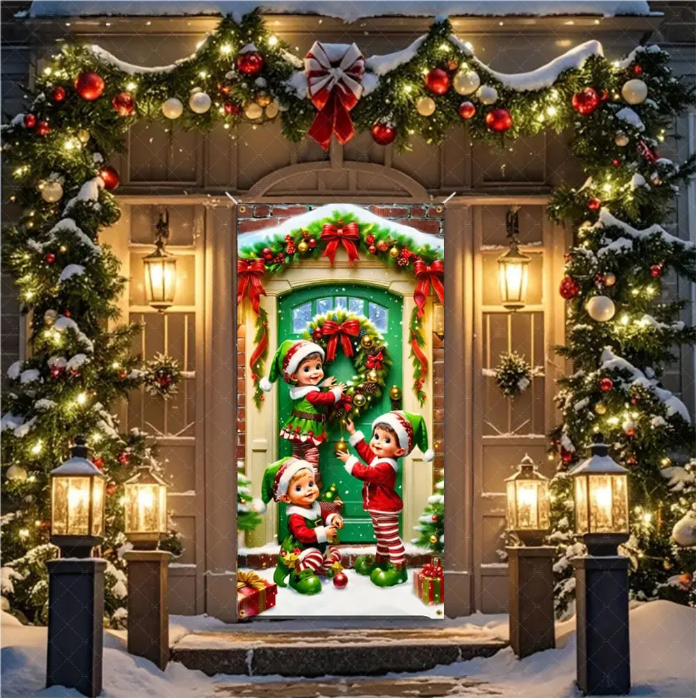 Christmas Hanging Door Banner – Antithetical Couplet Wall Decoration for Merry Christmas 2026 Party & Xmas Gift