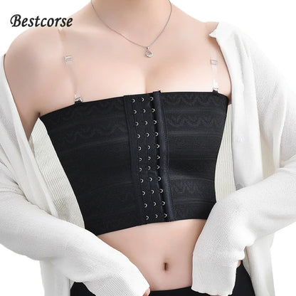 Tube FTM Trans Binder – Ultra Flat Chest Binder for Transboys, Tomboys, Big Breasts, Strapless Front for Women & Men