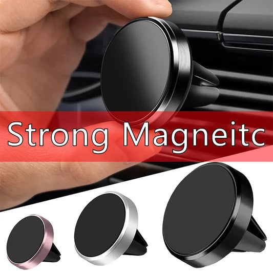 Universal Magnetic Car Phone Holder - Air Vent Mount Stand for iPhone, Samsung & Xiaomi Smartphones