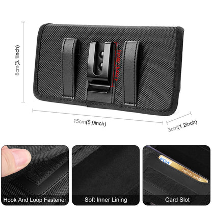 HAWEEL Nylon Phone Holster – Belt Clip Pouch for 4.7-6.8 Inch Cell Phones, Waist Bag for iPhone 15/13/12 & Samsung Galaxy