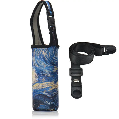 Universal Water Bottle Cooler Bag - Insulated High Capacity Pouch for Outdoor Travel, Camping & Hiking