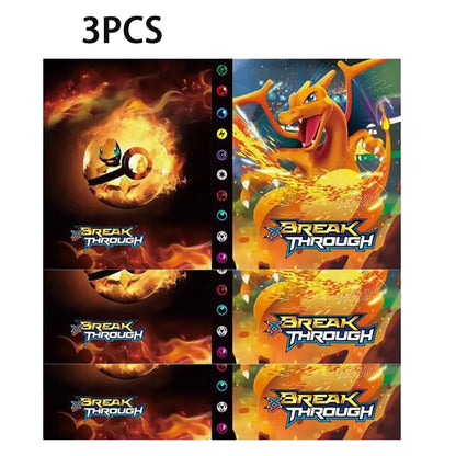 Pokémon Trading Card Binder - 4-Grid Collectible Card Album Holder for Kids and Trading Card Collections