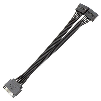 15-Pin SATA Power Splitter Cable - 1 Male to 3/4/5/6 Female Hard Drive Power Extension Adapter for DIY PC & Server