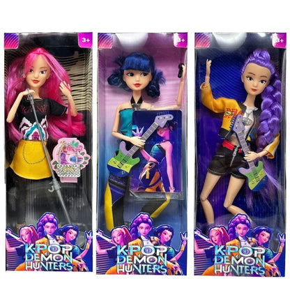 HOT K-Pop Demon Hunters Doll Toys – Rumi, Mira & Zoey Action Figures, Male & Female Group Plastic DIY Toy for Girls