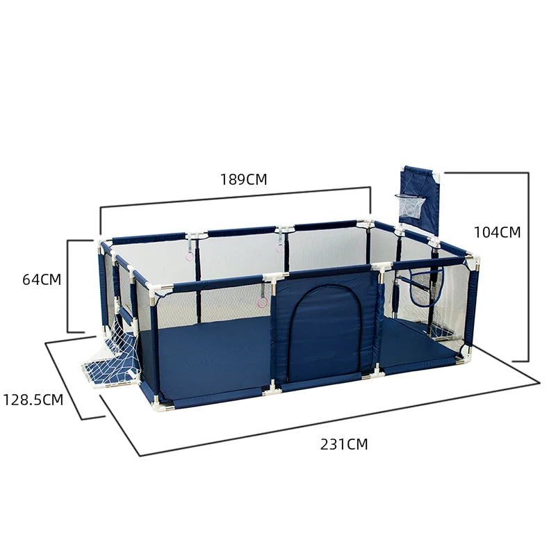 IMBABY Baby Playpen Safety Fence - Large Indoor Activity Gym Corral Play Area for Kids Toddlers