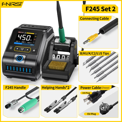 FNIRSI DWS-200 200W Power Soldering Iron Station | C210 C245 Handle for Electronic Welding & Rework