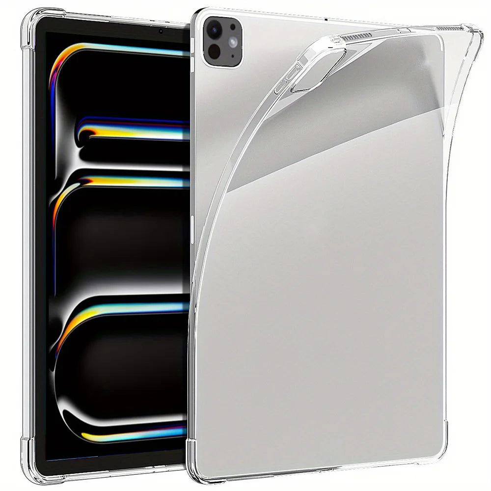 Clear iPad Case - Transparent Protective Cover for iPad A16/11th Gen, 7th–10th Gen, Air 2–5, Air 11/13 & Mini 6/7