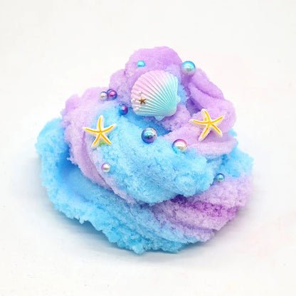 DIY Slime Set for Kids — Non-Sticky Cloud Slime with Ice Cream Cone Scent, Rainbow Charms & Stress-Relief Party Toys