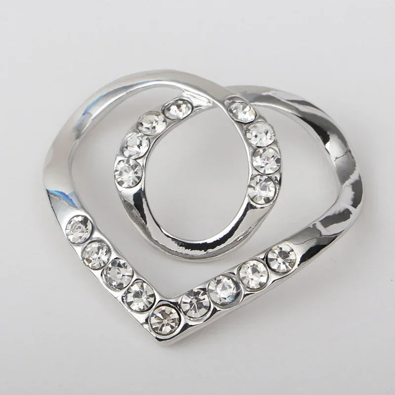 Crystal Pearl Hijab Scarf Ring: New Fashion Corner Hem Waist Knotted Brooches for Shirt & T-shirt - Metal Fixed Buckle Accessories