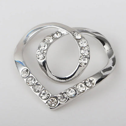 Crystal Pearl Hijab Scarf Ring: New Fashion Corner Hem Waist Knotted Brooches for Shirt & T-shirt - Metal Fixed Buckle Accessories