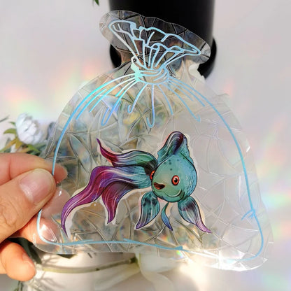 3D Rainbow Sun Catcher Window Film Sticker – Self-Adhesive PVC Light Catching Wall & Glass Decal for Home Decor & Motorcycle Styling