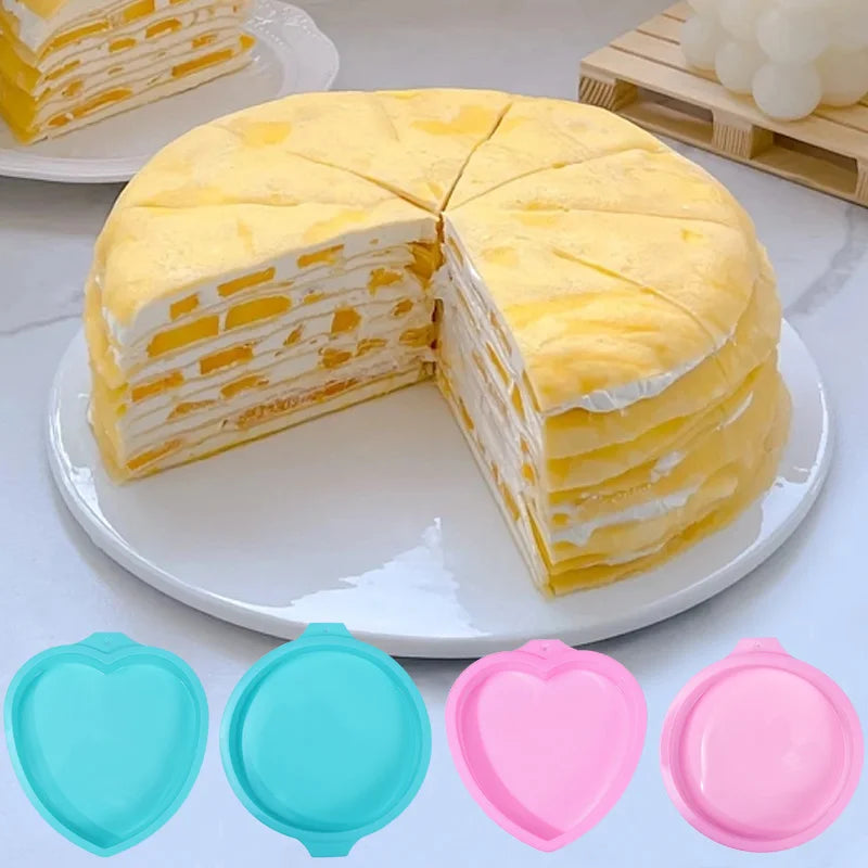 FAIS DU Silicone Cake Pan Set – 2-8pcs 4/6/8inch Round Molds for Rainbow Cake & Mousse Baking