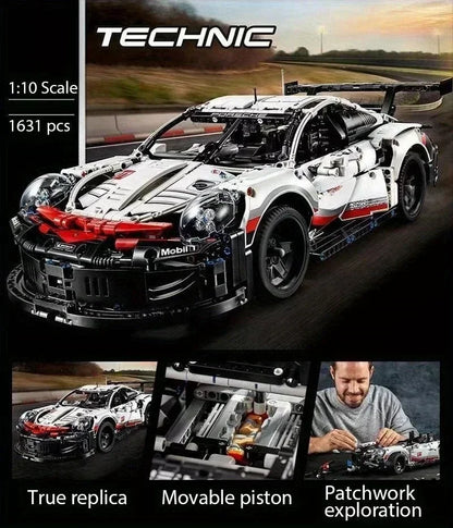 1580+PCS Technical Super Sports Car Building Kit – 1:10 Scale DIY Model Race Car Toy for Kids & Collectors