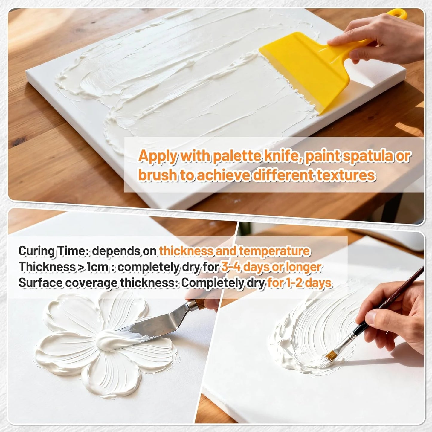 3D Texture Paste for Artists - Sculpting Gel for DIY Art, Crafts & Creative Painting Projects