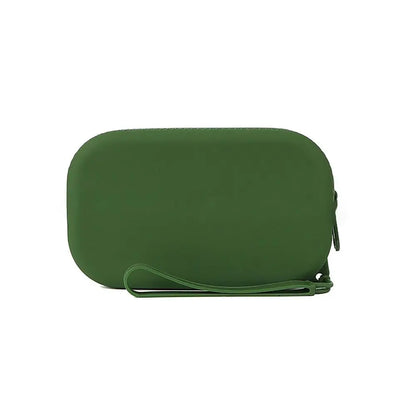 Silicone Cosmetic & Organizer Bag — Vintage Waterproof Zipper Pouch for Earphones, Coins, Travel, Women & Girls