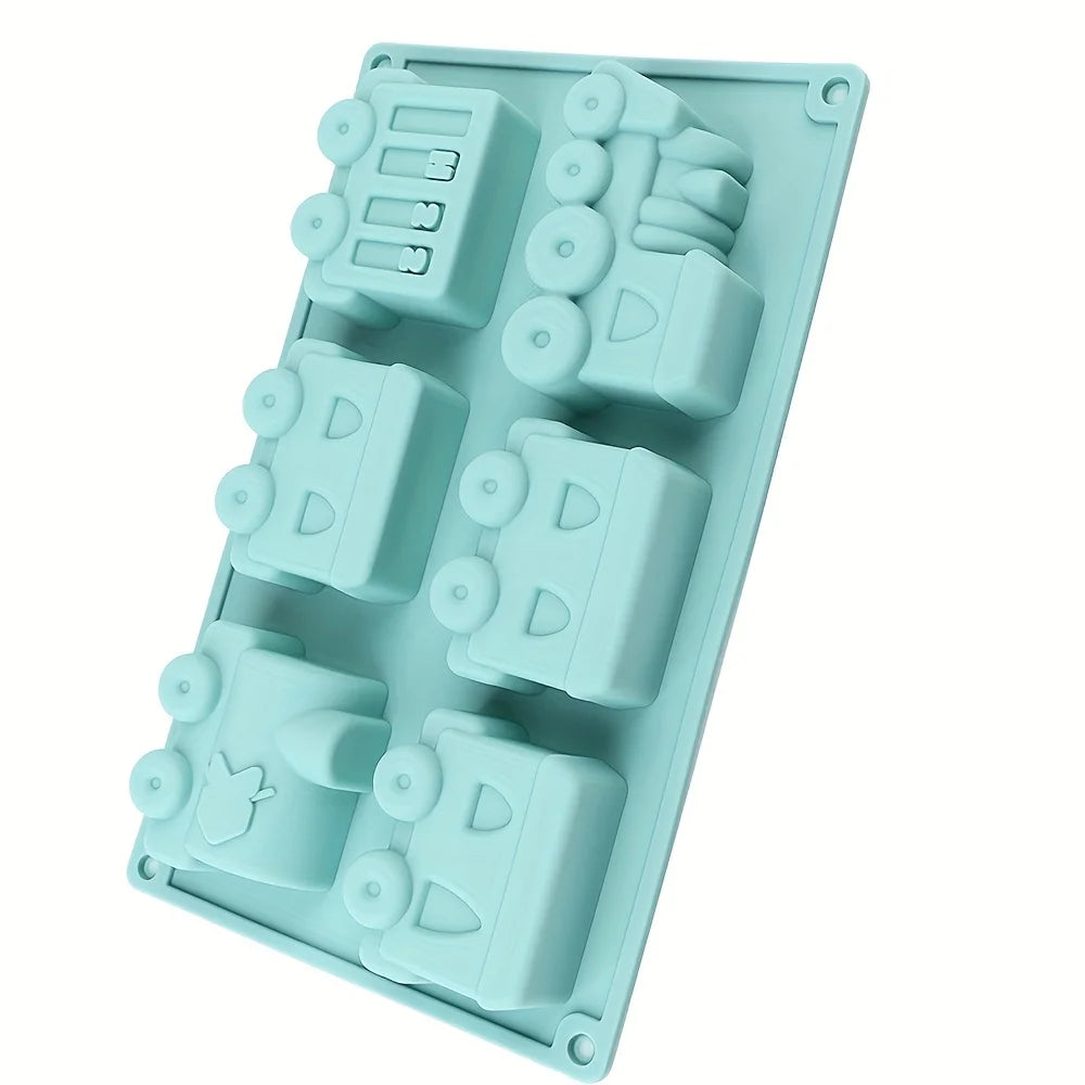 Cartoon Train Silicone Mold - Reusable Muffin, Cupcake & Cake Baking Mold