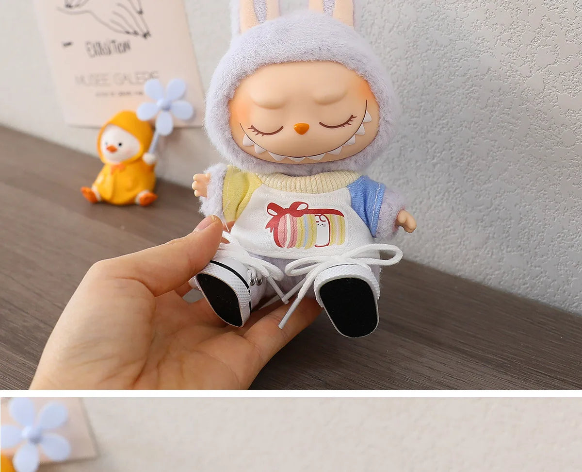 Labubu Doll Shoes for 15/17cm Cotton Dolls — Casual Sports Canvas & Martin Boots, Accessories for Labubu Outfits