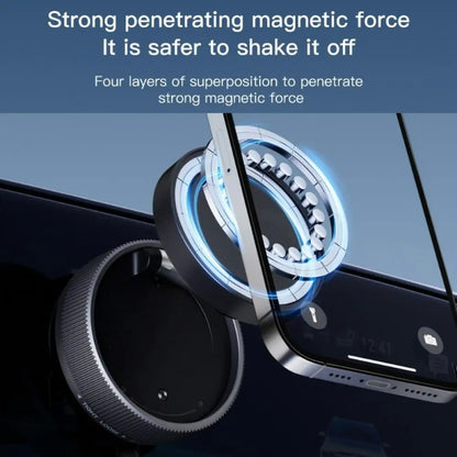 Vacuum Suction Magnetic Phone Holder – 360° Rotating Hands-Free Foldable Car & Smooth Surface Mount