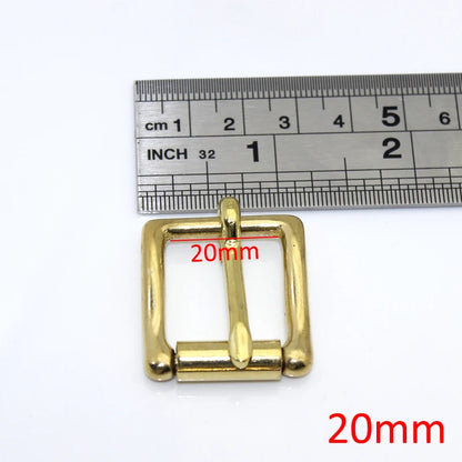 Brass Roller Belt Buckle – Adjustable Pin Buckle for Leather Belts, Bag Straps, DIY Crafts, and Accessories