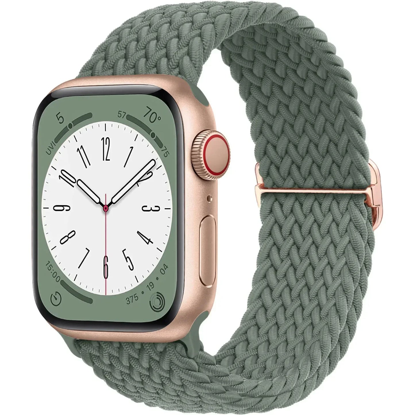 Braided Nylon Apple Watch Band – Adjustable Sport Strap Compatible with Ultra 2, Series 10/9/8/7/6/SE (40–49mm) Wrist Bracelet