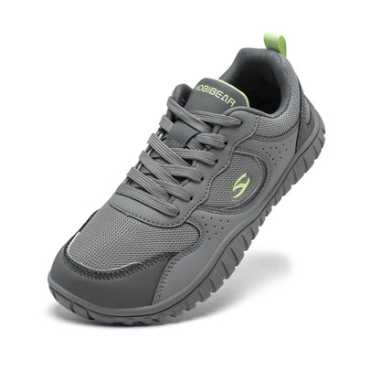 HOBIBEAR Unisex Wide Toe Sneakers — Comfortable Lace-Up Walking Shoes, Breathable Outdoor Travel Sneakers
