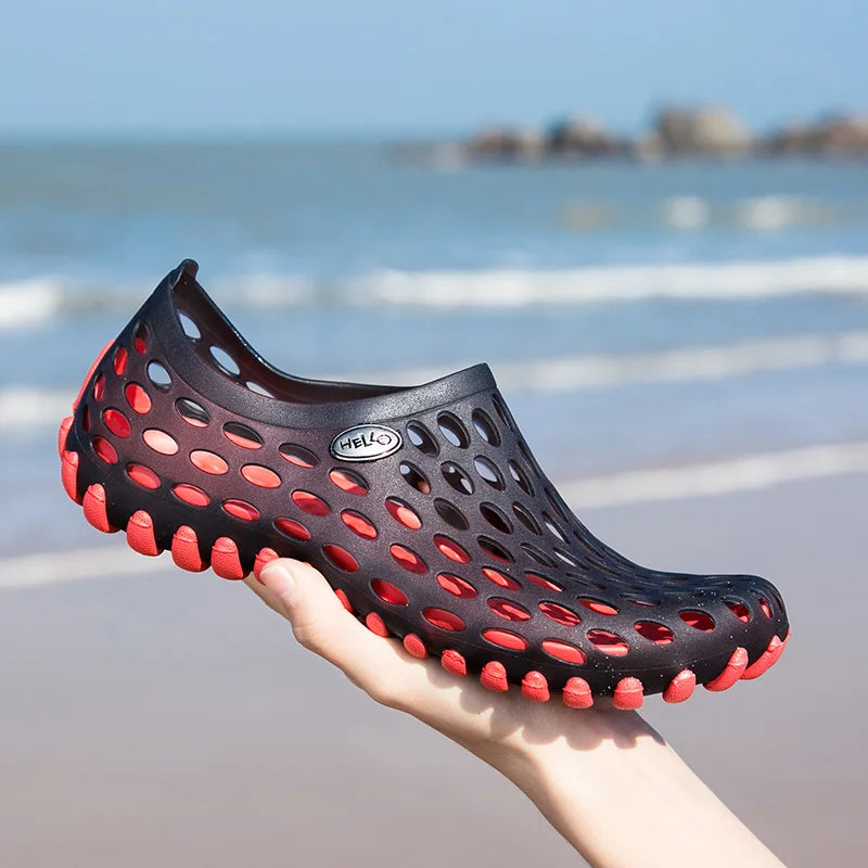 Men’s Vacation Beach Sandals - Unisex Lightweight Aqua Shoes, Outdoor Wading & Garden Slippers, Large Size Travel Footwear