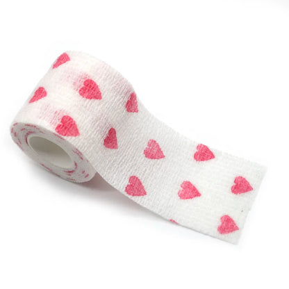 34-Color Tattoo Grip Bandage – Non-Slip, Waterproof, Disposable Elastic Non-Woven Fabric for Tattoo Supplies
