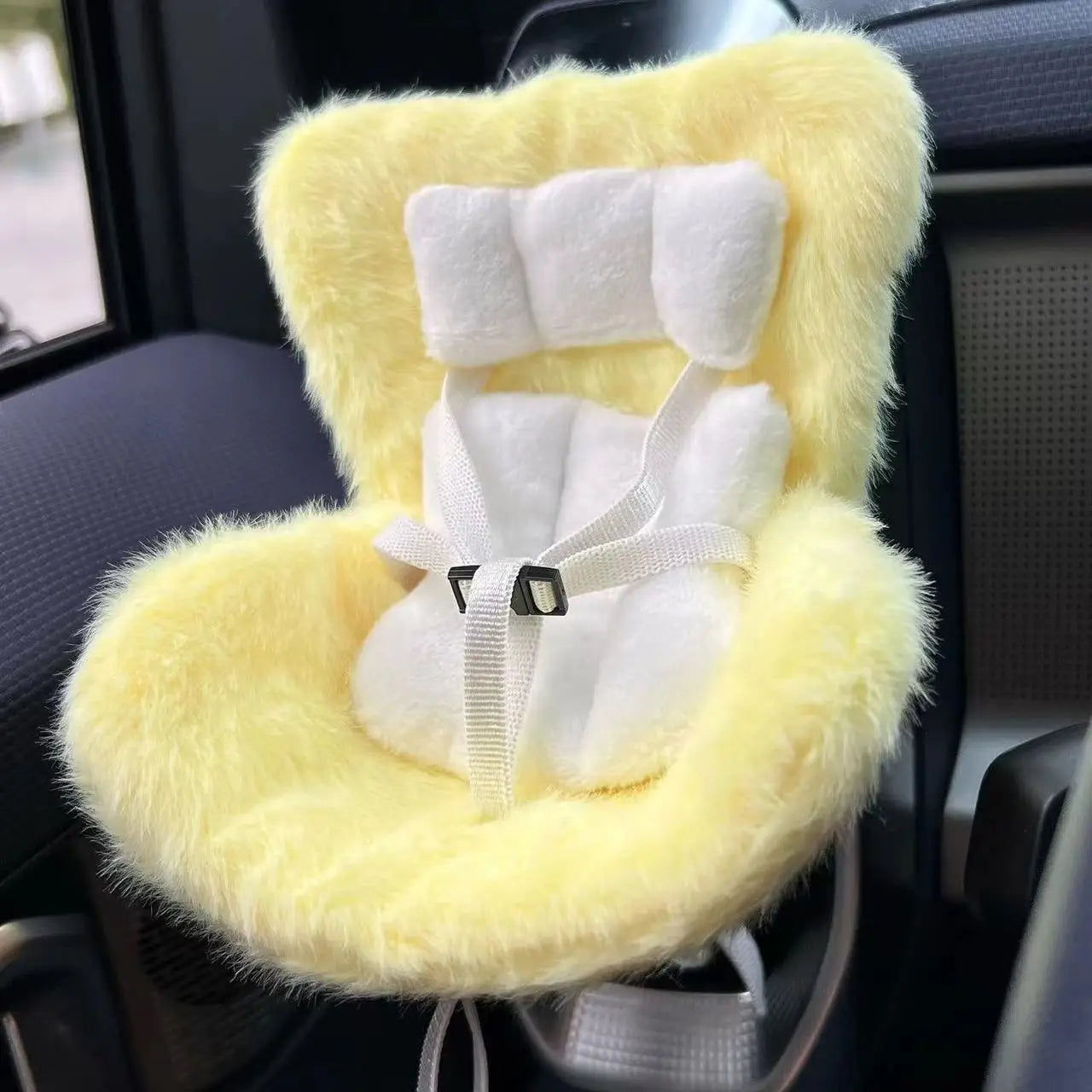 New 15-17cm Labubu Doll Safety Seat – Cute Doll Air Outlet Aromatherapy Decoration for Car Interior