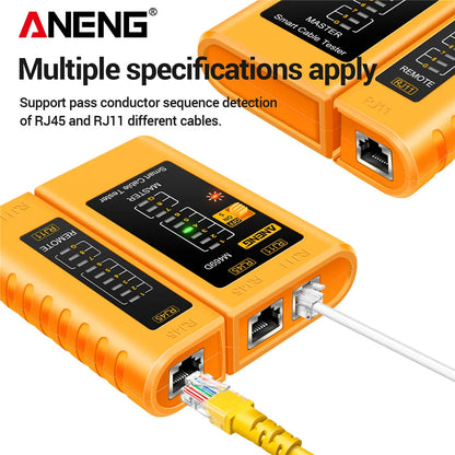Professional Network Cable Tester M469D — RJ45/RJ11/RJ12 CAT5 UTP LAN Analyzer for Networking & Repair Tools