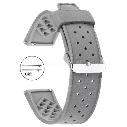 Premium Tropic Silicone Watch Strap – 20mm & 22mm Quick Release Waterproof Rubber Bracelet for Seiko, Oris & Omega