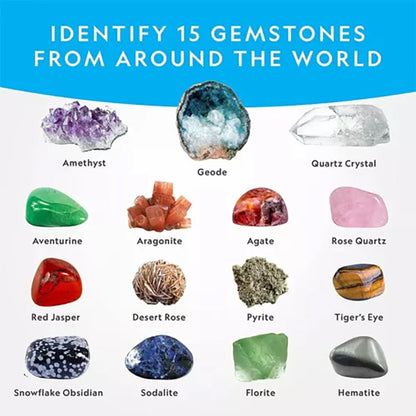STEM Mega Gemstone Dig Kit – Crystal Mining Excavation Toy Set for Kids Educational Science Discovery Gift