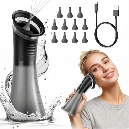Electric Ear Wax Removal System – Water Powered Ear Cleaner with Irrigation Flusher, 3 Pressure Settings for Safe & Effective Ear Care Tool