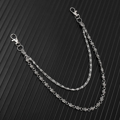 Harajuku Denim Hip Hop Chain - Personalized Punk Double-Layer Waist Chain for Unisex Streetwear