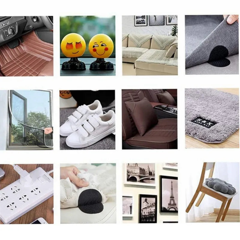 10/20 Pairs of Strong Anti-Curling Carpet Tape Non-Slip Stickers - Self-Adhesive Double-Sided Carpet Gripper Tape