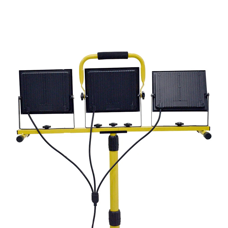 30000 Lumen LED Work Light - 3-Head Portable Flood Light with Stand