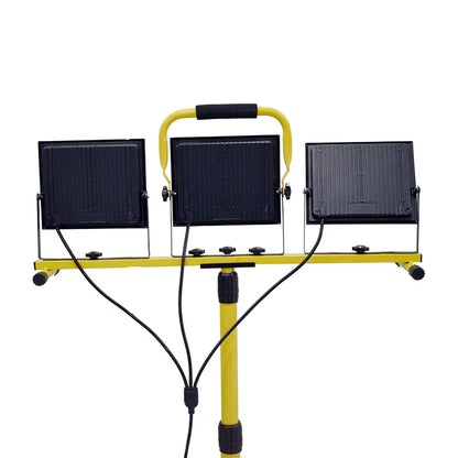30000 Lumen LED Work Light - 3-Head Portable Flood Light with Stand