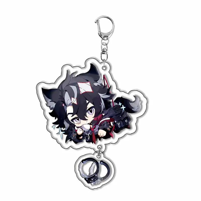 Genshin Impact Anime Keychain – Fontaine & Natlan Characters Sigewinne, Charlotte, Navia, Neuvillette & Clorinde Freminet