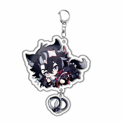 Genshin Impact Anime Keychain – Fontaine & Natlan Characters Sigewinne, Charlotte, Navia, Neuvillette & Clorinde Freminet