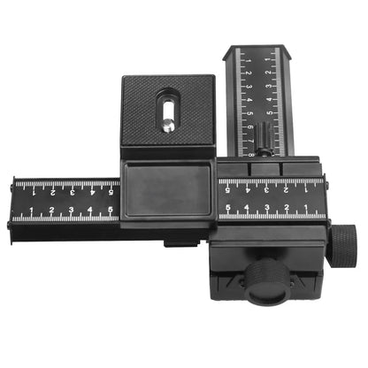 RYH 4-Way Macro Focusing Rail Slider - Adjustable Close-Up Tripod Head with 1/4" Screw for Canon, Sony, Nikon & Pentax DSLR Cameras