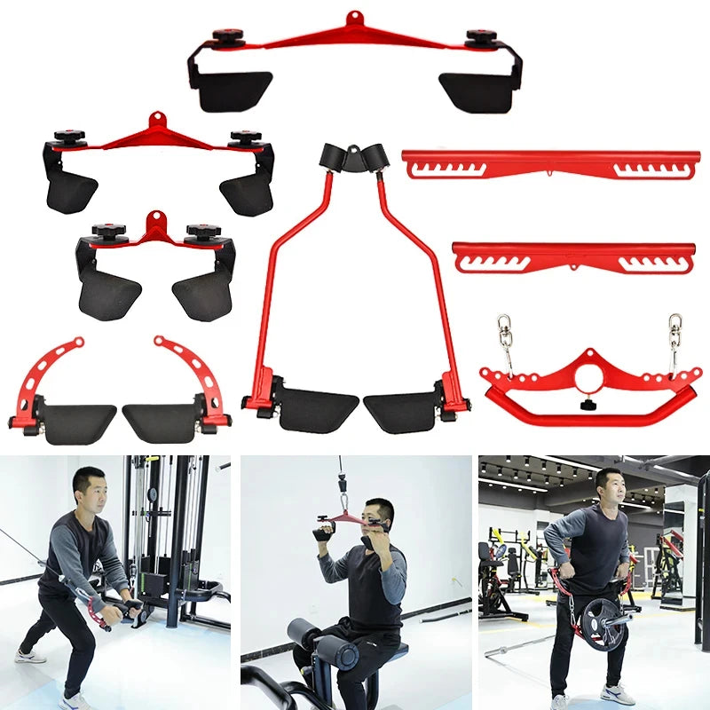 Adjustable Lat Pulldown Bar - Gym Cable Machine Handle for Biceps, Triceps & Back Workouts