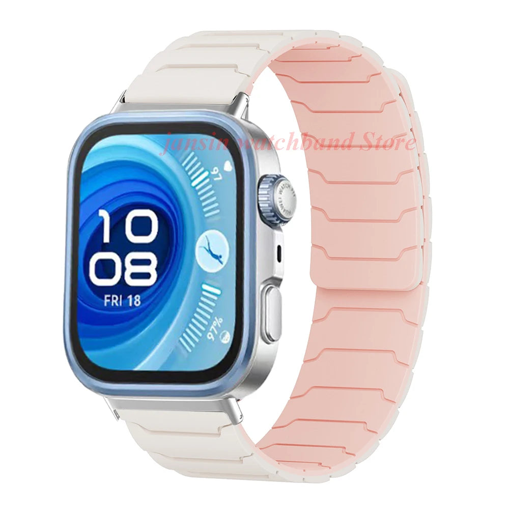 Magnetic Loop Strap for Huawei Watch – Silicone Sports Band for Fit3, Fit4 & Fit4 Pro Replacement Bracelet