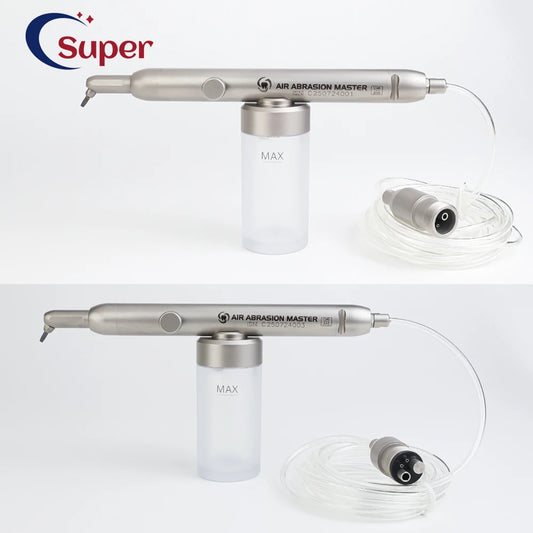 Dental Aluminum Oxide Micro Blaster Air Abrasion Gun – 2/4 Hole Microetcher Sandblasting Alumina Polisher Dentistry Tool Interface Kit