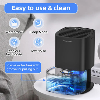 1000ml Portable Dehumidifier – Energy Efficient, Damp, Mold & Moisture Eliminator for Home, Office & RV