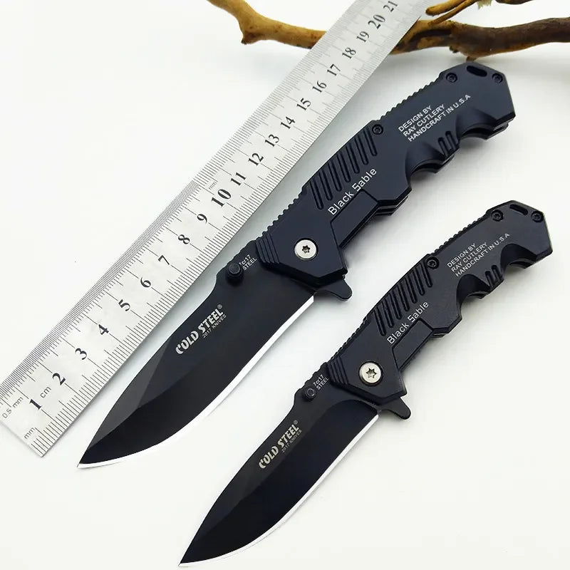 High Hardness Folding Tactical Survival Knife - Outdoor Self-Defense EDC Tool for Camping & Hunting