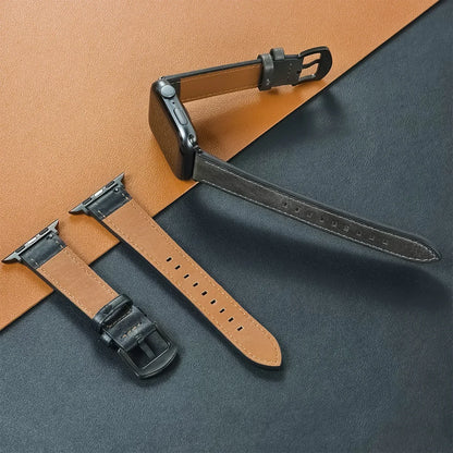 Leather Strap for Apple Watch – High-Quality Replacement Band for All Series 38-49mm
