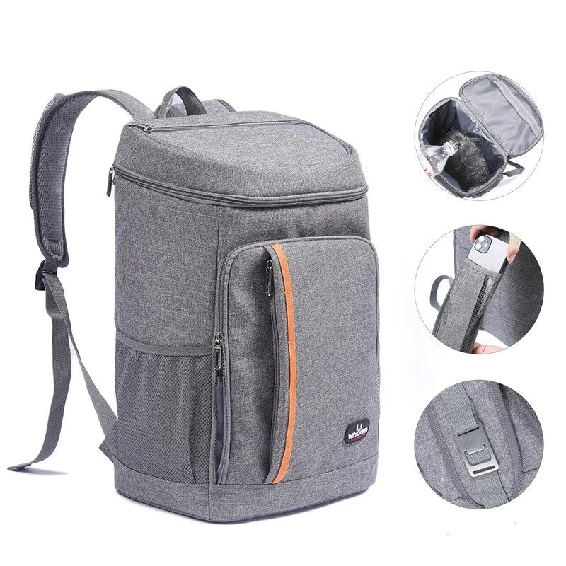 Multifunctional Shoulder Insulation Bag — Outdoor Picnic Cooler Backpack, Leak-Proof Ice Bag for Travel & Fresh-Keeping