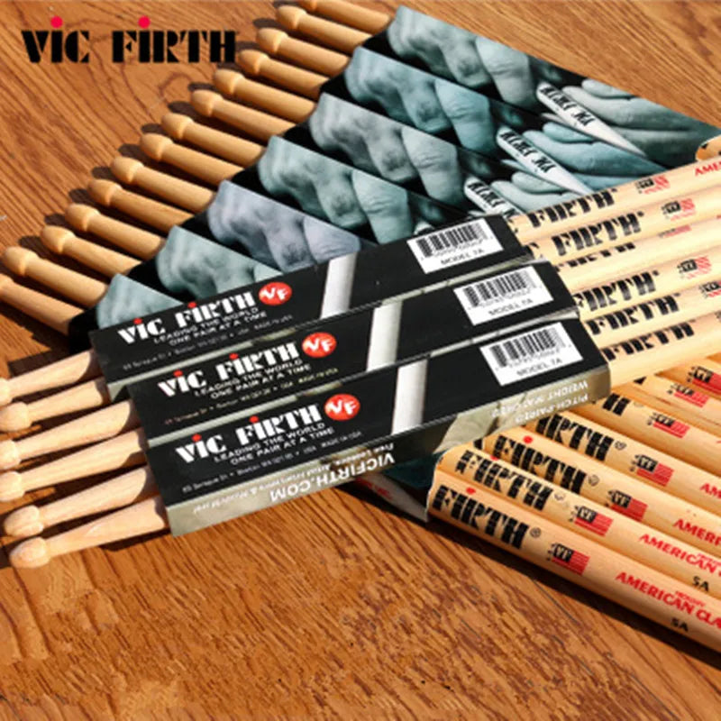 Professional Hickory Wood Drum Sticks Pair – 5A / 5B / 7A Drumsticks for Acoustic or Electronic Drums